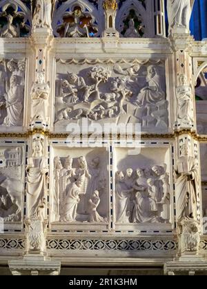 Arezzo Kathedrale Presbyterium Bogen von Saint Donatus Blick auf die Rückseite Detail Stockfoto