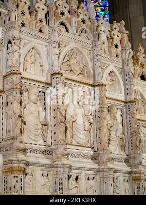 Arezzo Kathedrale Presbyterium Arch of Saint Donatus Vorderansicht Detail Stockfoto