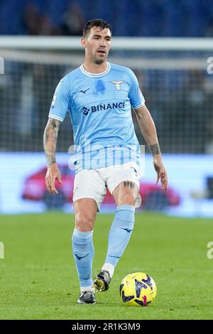 Rom, Italien. 12. Mai 2023. Alessio Romagnoli von SS Lazio während der Serie A zwischen Lazio und Lecce am 12. Mai 2023 im Stadio Olimpico, Rom, Italien. Kredit: Giuseppe Maffia/Alamy Live News Stockfoto