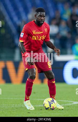 Rom, Italien. 12. Mai 2023. Samuel Umtiti von US Lecce während des Spiels der Serie A zwischen Lazio und Lecce am 12. Mai 2023 im Stadio Olimpico, Rom, Italien. Kredit: Giuseppe Maffia/Alamy Live News Stockfoto