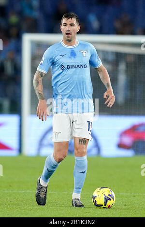 Rom, Italien. 12. Mai 2023. Alessio Romagnoli von SS Lazio während der Serie A zwischen Lazio und Lecce am 12. Mai 2023 im Stadio Olimpico, Rom, Italien. Kredit: Giuseppe Maffia/Alamy Live News Stockfoto