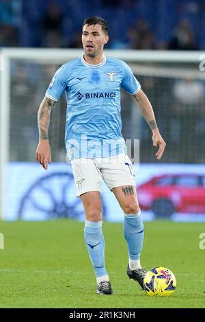Rom, Italien. 12. Mai 2023. Alessio Romagnoli von SS Lazio während der Serie A zwischen Lazio und Lecce am 12. Mai 2023 im Stadio Olimpico, Rom, Italien. Kredit: Giuseppe Maffia/Alamy Live News Stockfoto