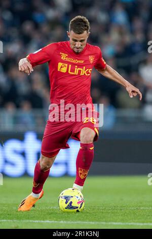 Rom, Italien. 12. Mai 2023. Remi Oudin von US Lecce während des Spiels der Serie A zwischen Latium und Lecce am 12. Mai 2023 im Stadio Olimpico, Rom, Italien. Kredit: Giuseppe Maffia/Alamy Live News Stockfoto
