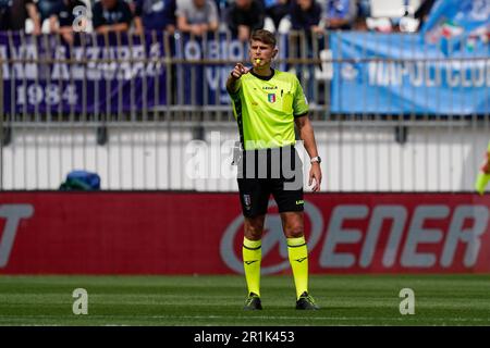 Monza, Italien. 14. Mai 2023. Francesco Cosso, Schiedsrichter, während AC Monza gegen SSC Napoli, Serie A, im U-Power Stadium in Monza am 14. 2023. Mai. Foto Alessio Morgese / E-Mage Credit: Alessio Morgese/Alamy Live News Stockfoto