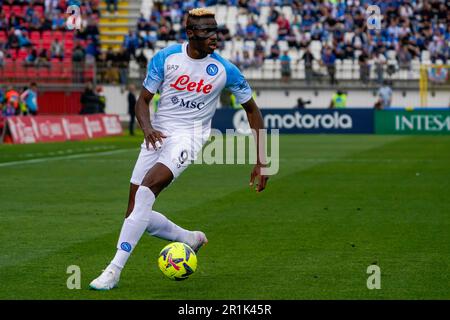 Monza, Italien. 14. Mai 2023. Victor Osimhen (#9 SSC Napoli) während AC Monza gegen SSC Napoli, Serie A, im U-Power Stadium in Monza am 14. 2023. Mai. Foto Alessio Morgese / E-Mage Credit: Alessio Morgese/Alamy Live News Stockfoto