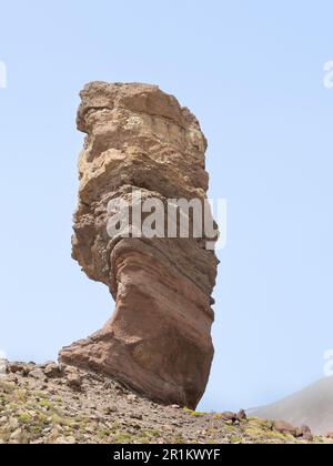 Panoramablick auf den Pfad des Aussichtspunkts Roques Garcia im Teide-Nationalpark Teneriffa Kanarische Insel Spanien Stockfoto