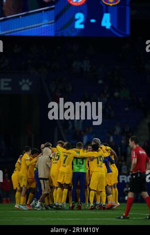 Cornellà de Llobregat, Spanien, 14, Mai 2023. Spanisch La Liga: RCD Espanyol gegen FC Barcelona. Kredit: JG/Alamy Live News Stockfoto