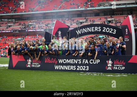 London, Großbritannien. 14. Mai 2023. Während des Finales des Vitality Women's FA Cup zwischen Chelsea und Manchester United im Wembley Stadium, London, am Sonntag, den 14. Mai 2023. (Foto: Tom West | MI News) Guthaben: MI News & Sport /Alamy Live News Stockfoto