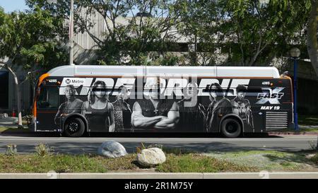 Los Angeles, Kalifornien, USA 13. Mai 2023 Fast X, Fast & Furious 10 Bus mit Vin Diesel am 13. Mai 2023 in Los Angeles, Kalifornien, USA. Foto: Barry King/Alamy Stock Photo Stockfoto