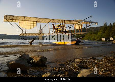 Lakes Flying Company Limited Waterbird Replica, Windermere, Cumbria, England, Stockfoto