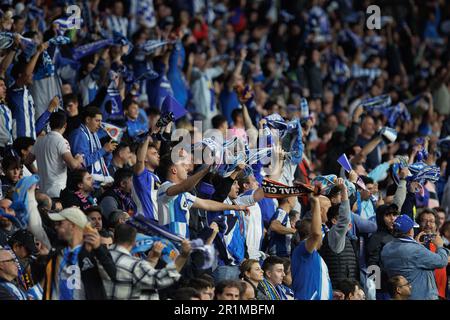 Barcelona, Spanien. 14. Mai 2023. Espanyol-Fans während des LaLiga-Spiels zwischen RCD Espanyol und dem FC Barcelona im RCDE-Stadion in Barcelona, Spanien. Kredit: Christian Bertrand/Alamy Live News Stockfoto