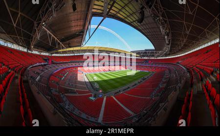 London, Großbritannien. 14. Mai 2023. Allgemeiner Blick auf Wembley vor dem Anstoß beim FA-Cup-Spiel der Frauen im Wembley Stadium, London. Das Bild sollte lauten: Gary Oakley/Sportimage Credit: Sportimage Ltd/Alamy Live News Stockfoto
