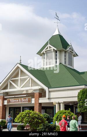 Tennessee Smoky Mountains Foothills,Sevier County,Sevierville,Tanger Outlet Mall,Verbraucher,Rabatte,Markt,Währung,Geld,Werbung,V Stockfoto