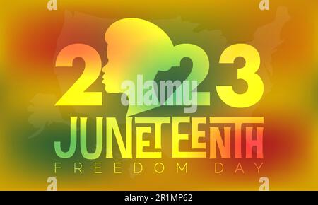 2023 Concept Juneteenth african Freedom Celebration Vektorvorlage Stock Vektor