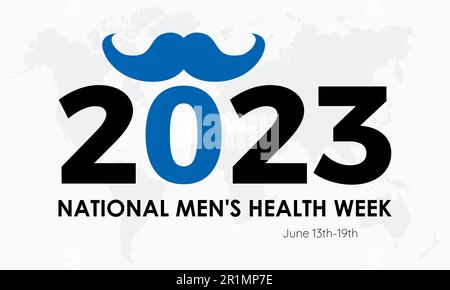 2023 Concept National Men's Health Week Gesundheit Bewusstsein Vektor Illustration Banner Vorlage. Stock Vektor