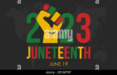 2023 Concept Juneteenth african Freedom Celebration Vektorvorlage Stock Vektor
