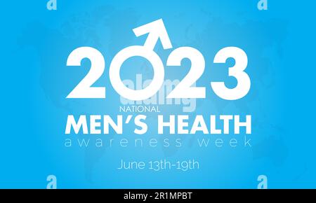 2023 Concept National Men's Health Week Gesundheit Bewusstsein Vektor Illustration Banner Vorlage. Stock Vektor