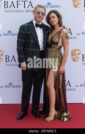 London, Großbritannien. 14. Mai 2023. LONDON, VEREINIGTES KÖNIGREICH - 14. MAI 2023: Martin Freeman und Rachel Mariam nehmen am May14. Mai 2023 an den BAFTA Television Awards mit P&O Cruises in der Royal Festival Hall in London, Vereinigtes Königreich, Teil. (Foto: Wiktor Szymanowicz/NurPhoto) Kredit: NurPhoto SRL/Alamy Live News Stockfoto