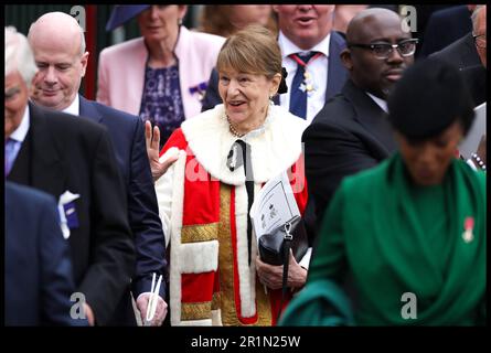 Bild ©lizenziert für Parsons Media. 06/05/2023. London, Vereinigtes Königreich. Gäste besuchen die Krönung seiner Majestät König Karl III. Und Ihrer Majestät der Königlichen Gemahlin in Westminster Abbey. Bild von Andrew Parsons/Parsons Media Stockfoto