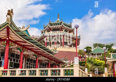 Taoistischer Tempel von Cebu in Beverly Hills, Unterdivision von Cebu, Philippinen. Übersetzung: Jade-Kaiserpalast der Götter Stockfoto