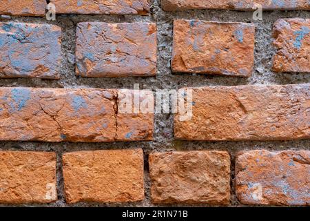 rote Ziegel Wand Hintergrundtextur Stockfoto
