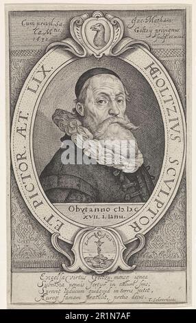 Hendrick Goltzius (Januar oder 1558. Februar bis 29. Dezember 1616) war ein niederländischer Maler und Gravierer, eine historische, digital restaurierte Reproduktion eines alten Originals/Hendrick Goltzius (Januar oder 1558.-29. Februar). Dezember 1616) war ein niederländischer Maler und Kupferstecher, Historisch, digitale Restaurierte Reproduktion von einer Vorlage aus der Vorzeit Stockfoto