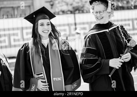 Los Angeles, Usa. 12. Mai 2023. L-R : Prinzessin Salma während ihrer Abschlusszeremonie an der University of Southern California in Los Angeles, Vereinigte Staaten von Amerika, am 12. Mai 2023. Foto: Balkis Press/ABACAPRESS.COM Kredit: Abaca Press/Alamy Live News Stockfoto