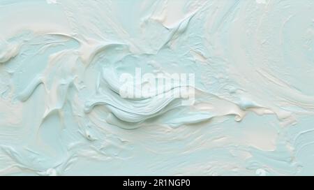 Blaue Eiscreme-Textur in Pastellfarben Stockfoto
