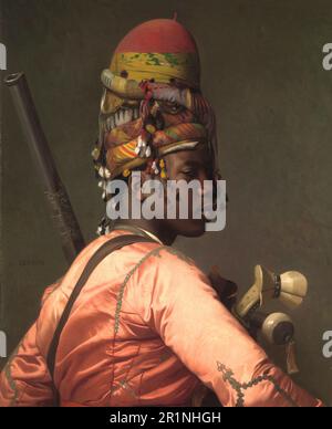 Bashi-Bazouk, 1871 19, Basii Bozuk waren unregelmäßige Truppen des Osmanischen Reiches, Gemälde von Jean-Leon Gerome, Historische, digital restaurierte Reproduktion aus einem Original aus dem 19. Jahrhundert / Basii-Bazouk, 1871, Basii Bozuk waren irreguläre Truppen des Osmanischen Reiches, Gemälde von Jean-Leon Restauration, Vorlage, Historisch Redem, digitale Produktion. Hundert Stockfoto