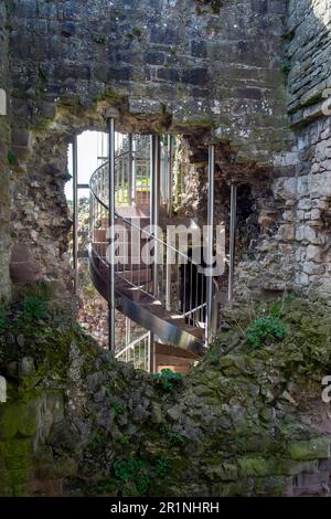 Rhuddlan Castle, in Rhuddlan, Denbighshire, Wales. Er wurde 1277 von Edward I nach dem ersten Walisischen Krieg errichtet. Denbighshire, Großbritannien Stockfoto