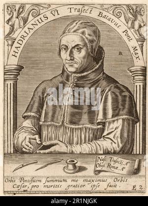 Hadrian VI., Adriaan Floriszoon (Florenszoon) Boeyens, Adriaan Florisz d'Edel, bekannt als Adrian von Utrecht (2. März 1459 bis 14. September 1523), war vom 9. Januar 1522 bis zu seinem Tod Papst, Historische, digital restaurierte Reproduktion eines Originals aus dem 19. Jahrhundert / Hadrian VI., Adriaan, Floriszoon del Florisz, Floriszoon (Florisz d'Eeyon) Adrian von Utrecht bekannt (2. März 1459 bis 14. September 1523), Krieg vom 9. Januar 1522 bis zu seinem Tod Papst, Historisch, digital restaurierte Reproduktion von einer Vorlage aus dem 19. Hundert Stockfoto