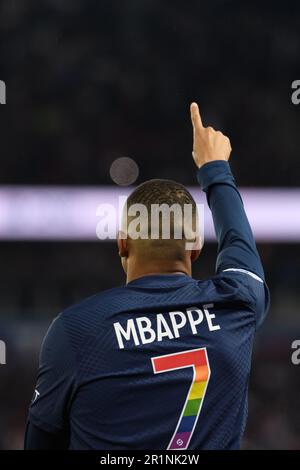 Julien Mattia / Le Pictorium - Paris Saint Germain Gastgeber des AC Ajaccio im Parc des Princes, 13. Mai 2023 - 13. Mai 05/2023 - Frankreich / Ile-de-France (Region) / Paris - Kylian Mbappe während des Spiels zwischen Paris Saint Germain und AC Ajaccio im Parc des Princes, 13. Mai 2023. Stockfoto