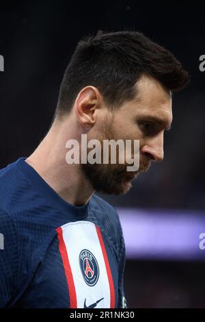 Julien Mattia / Le Pictorium - Paris Saint Germain Gastgeber des AC Ajaccio im Parc des Princes, 13. Mai 2023 - 13. Mai 05/2023 - Frankreich / Ile-de-France (Region) / Paris - Lionel Messi während des Spiels zwischen Paris Saint Germain und AC Ajaccio im Parc des Princes, 13. Mai 2023. Stockfoto