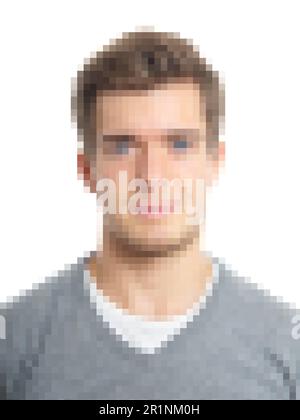verpixelten Gesicht, Anonymität zu bewahren Stockfoto