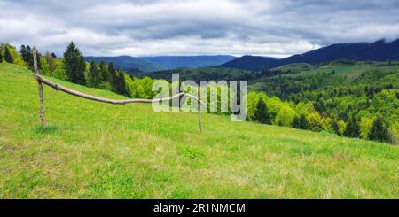 Waldlandschaft der ukrainischen Berge. karpatanische Landschaft im Frühling Stockfoto