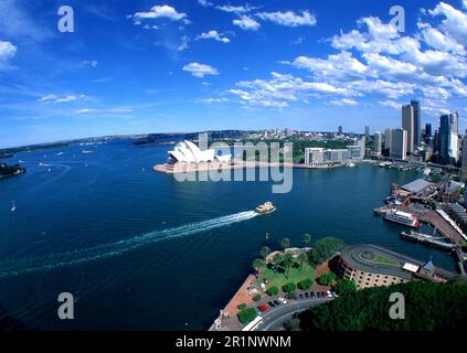 Sydney-Australien-Heimat der 2000 Olympischen Hafen und das Opernhaus Stockfoto