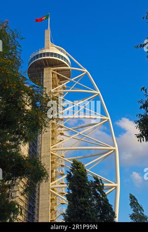 Lissabon, Vasco da Gama Tower im Parque das Nacoes, Park der Nationen, Lissabon Expo 98, Portugal Stockfoto