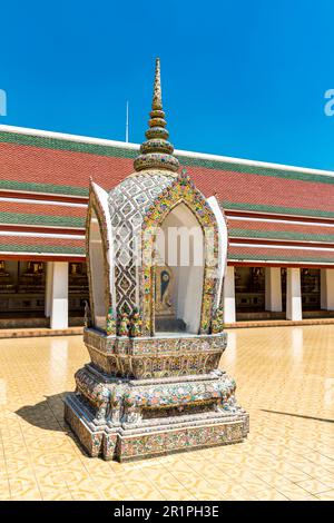 Bai Sema, Boundary Stone, Wat Saket, Tempel des Goldenen Berges, Wat Saket Ratcha Wora Maha Wihan, Bangkok, Thailand, Asien Stockfoto