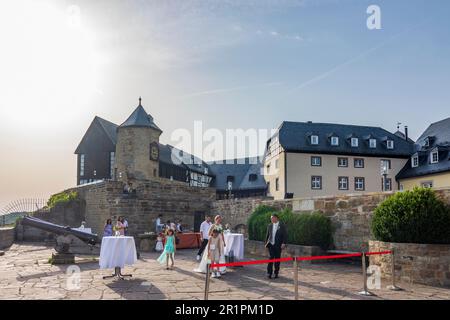 Waldeck, Schloss Waldeck in Nordhessen (Nordhessen), Hessen, Deutschland Stockfoto