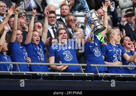 London, Großbritannien. Sonntag, 14. Mai 2023. London, Großbritannien. Chelsea feiert am Sonntag, den 14. Mai 2023, im Wembley Stadium in London den Sieg beim Vitality FA Cup-Finale zwischen Chelsea und Manchester United. (Foto: Tom West | MI News) Guthaben: MI News & Sport /Alamy Live News Stockfoto