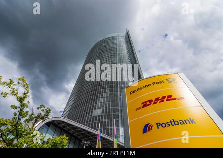 Bonn, Post Tower, Hauptsitz der Deutschen Post AG in Rhein-Sieg-Region, Nordrhein-Westfalen, Deutschland Stockfoto