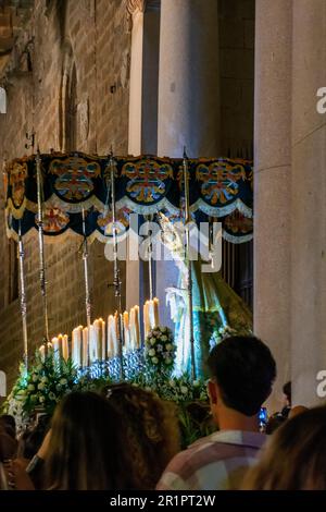 Brüderschaft von Nuestra Señora del Amparo de Toledo, Gebete im Garten, Christus an die Säule gebunden, unser Vater Jesukrat Stockfoto