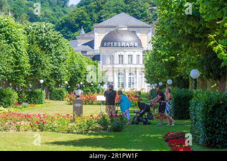 Bad Ems, Kurpark, Blick auf das Kurtheater in Lahntal, Rheinland-Pfalz, Deutschland Stockfoto