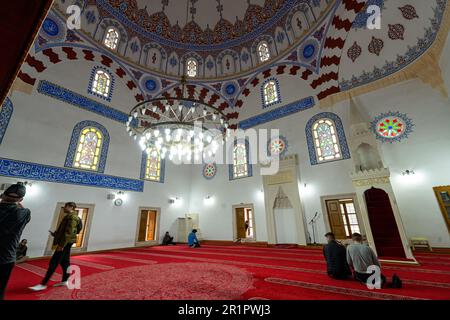 Sofia, Bulgarien. Mai 2023. Innenansicht der Banya Bashi-Moschee im Stadtzentrum Stockfoto