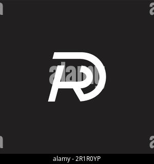 KD-Streifen einfacher geometrischer Logovektor Stock Vektor