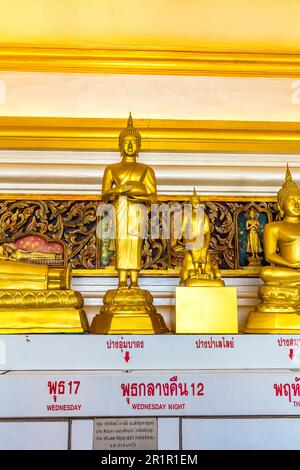 Buddha-Statue für jeden Wochentag, Mittwoch, Mittwochabend, Wat Saket, Tempel des Goldenen Berges, Wat Saket Ratcha Wora Maha Wihan, Bangkok, Thailand, Asien Stockfoto