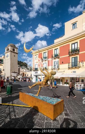 Piazzetta of Capri, Capri, Golf von Neapel, Kampanien, Italien, Europa Stockfoto