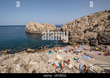 Lido del Faro, Anacapri, Capri, Golf von Neapel, Kampanien, Italien, Europa Stockfoto