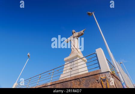 Die Christusstatue auf der Insel Madeira - Portugal - Hintergrund der Reise Stockfoto