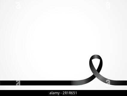 Schwarzes Farbband, Hintergrundvorlage mit Kopierbereich für Deckblatt, Seite oder Werbedesign Stock Vektor